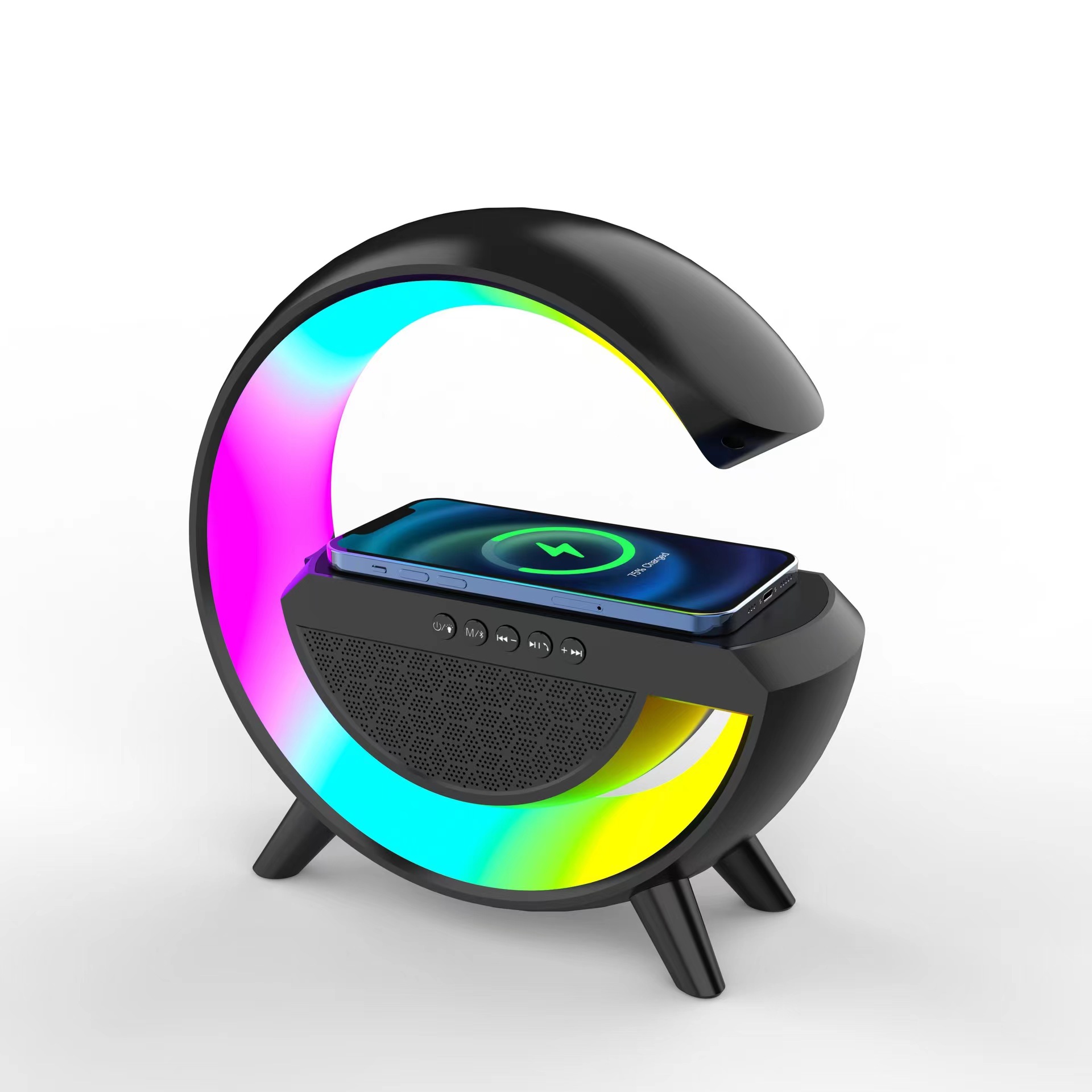 New Big G Colorful Bluetooth Speaker wifi hidden camera Multifunctional Wireless Charger Bedside