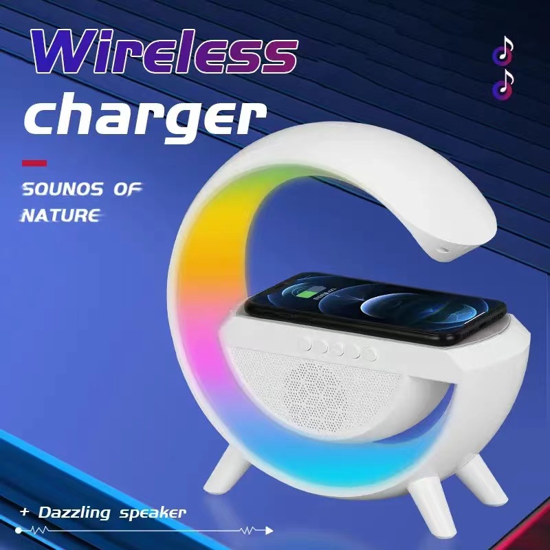 New Big G Colorful Bluetooth Speaker wifi hidden camera Multifunctional Wireless Charger Bedside