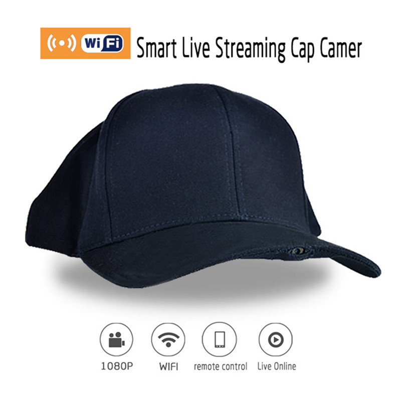 WF-H1 Full HD 1080P Wearable Sports Camera Cap Wifi Baseball Hat Cam