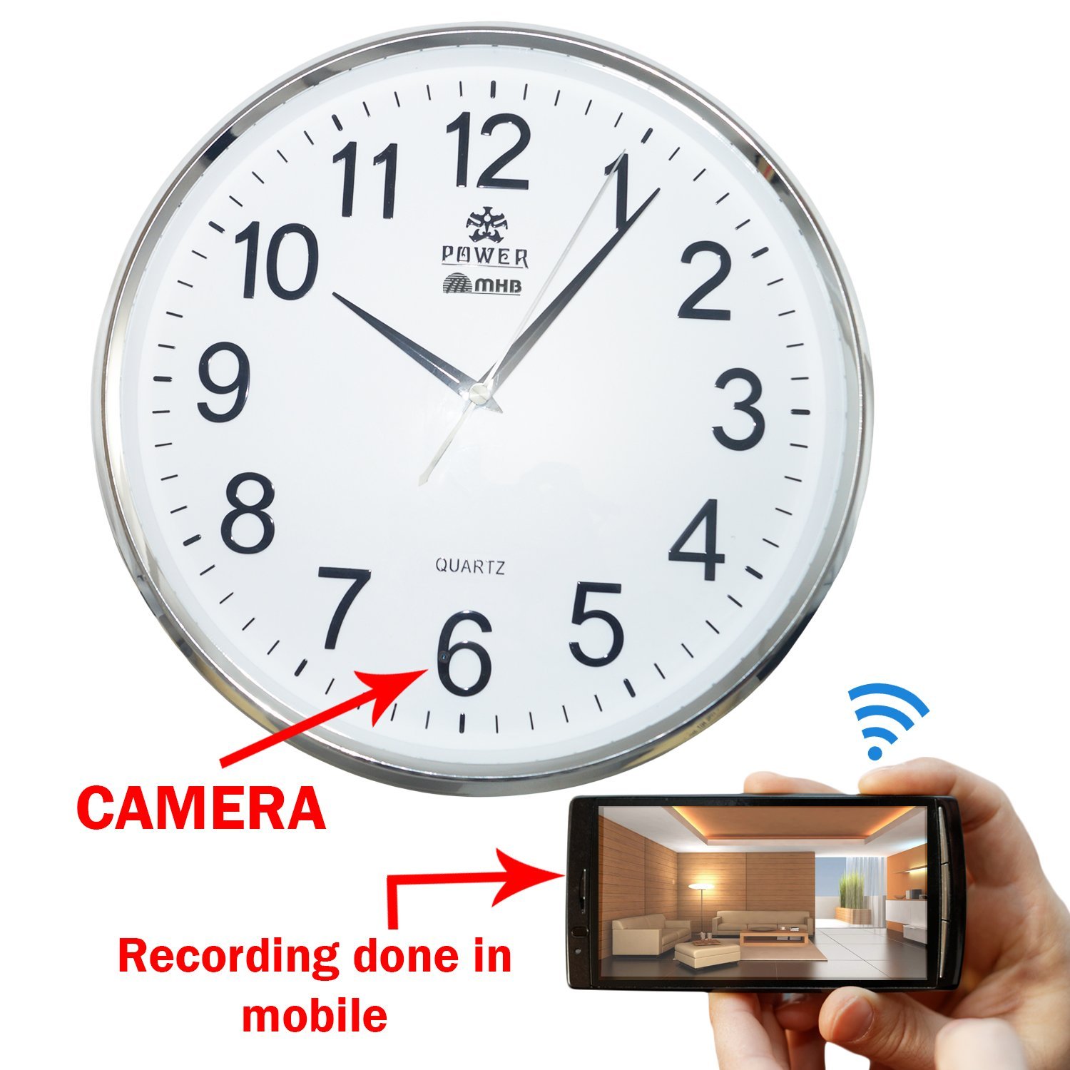 Full HD WIFI IP Wireless Hidden Spy Security Nanny Camera DVR Wall ...